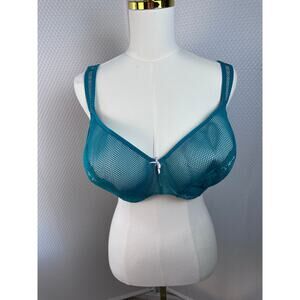 Cacique Full Coverage Turquoise Bra 46D